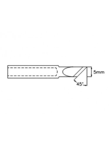 Panne de fer à souder cms - pointe lame 45° - 5 mm