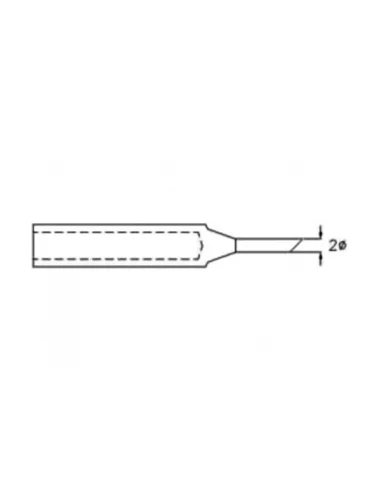Panne de fer à souder cms - forme ronde 45° - ø 2 mm
