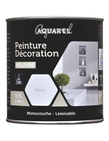 Peinture Aquarel Satinée Blanche Finition satinée lumineuse, facile d'application - Aquarel