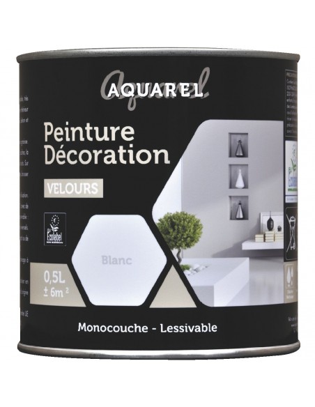 Peinture Aquarel Satinée Blanche Finition satinée lumineuse, facile d'application - Aquarel