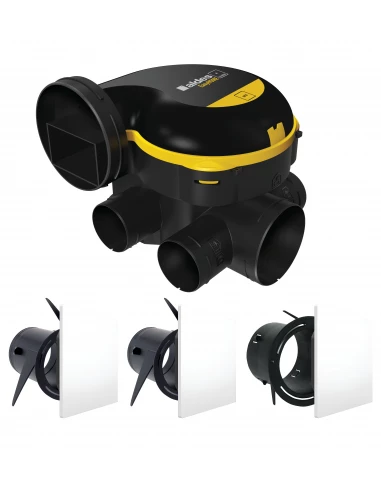 Kit vmc simple flux easyhome auto + grilles de ventilation colorline