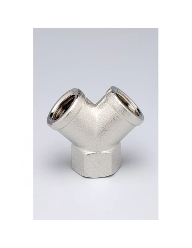 Raccord en y - 3 x 1-4' femelle - blister