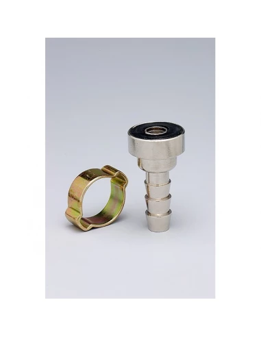 Raccord cannele tuyaux 10*17 + colliers -blister de 2