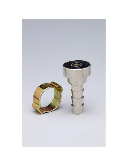 Raccord cannele tuyaux 10*17 + colliers -blister de 2