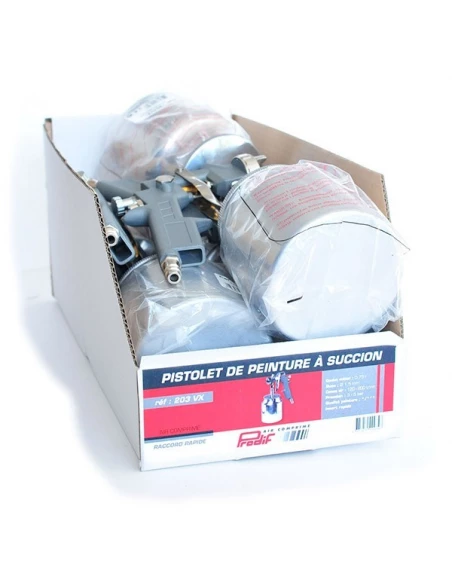 Pistolets peinture -bte de 5 - a succion 0 75l d 1 5m