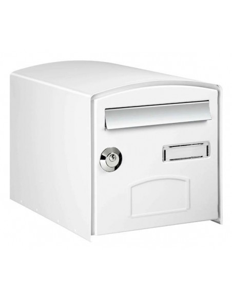 Boîte aux Lettres Dôme Blanche Design dôme élégant, simple face, coloris blanc. - Decayeux