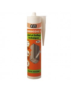890053 gebsicone s mastic silicone gris cartouche 310ml