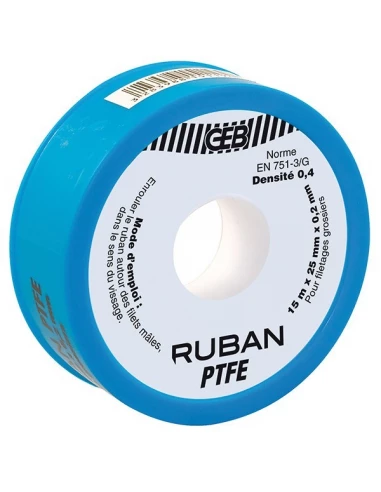 815125 ruban ptfe special gros diametre 25mm x 15m x 0,2mm