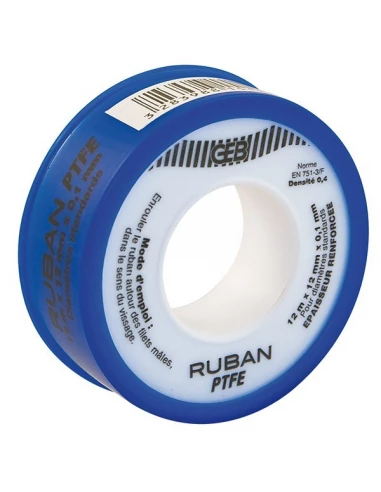 Ruban ptfe std 12mm x 12m x 0,075mm - GEB