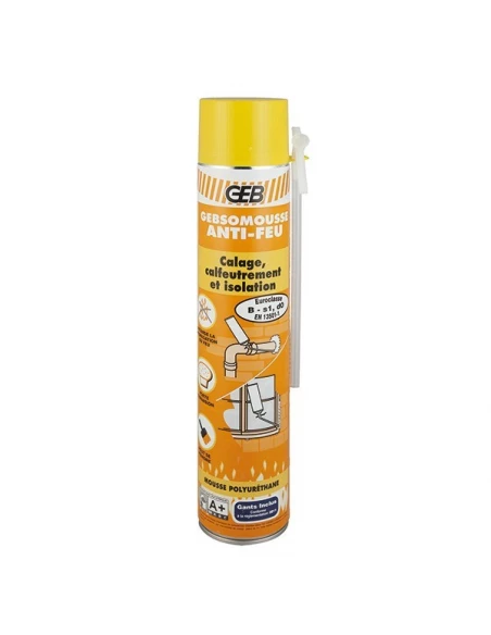 813268 gebsomousse mousse polyurethane anti feu aerosol 750ml
