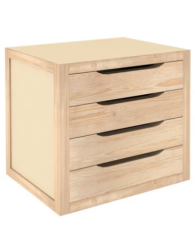 Bloc 4 tiroirs pin massif brut ref blna40 99 ASTIGARRAGA