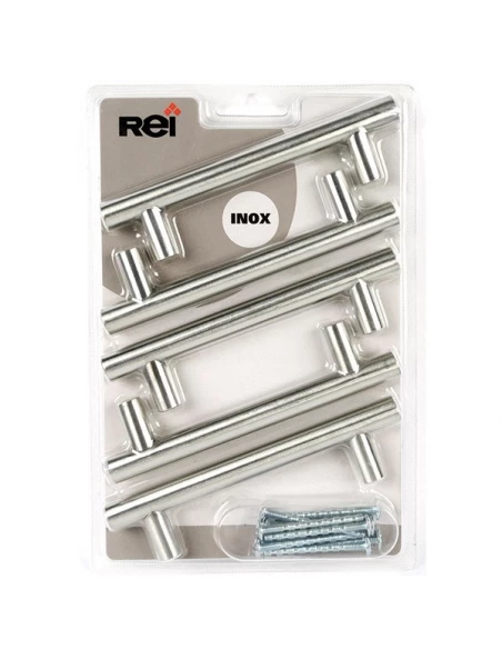 Boite 5pcs poignees inox d12 l96 ref 2-891h 96 29