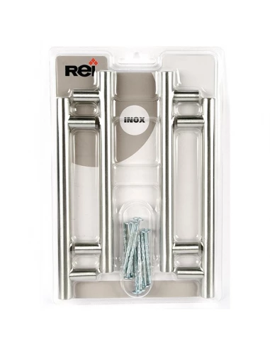 Boite 4pcs poignees inox d12 l128 ref 2-891h 128 29