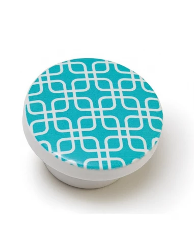 Boite 10 boutons en bois 40mm blues bleu ref 7-e225 08