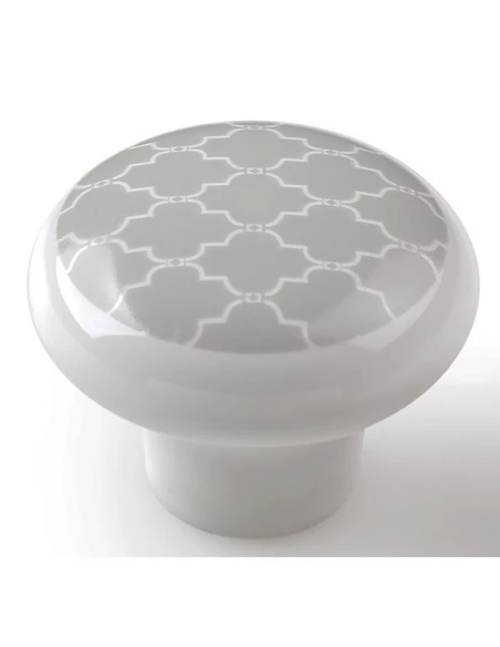 10 boutons porcel d 40mm blc-deco gris ref 7-e832 02