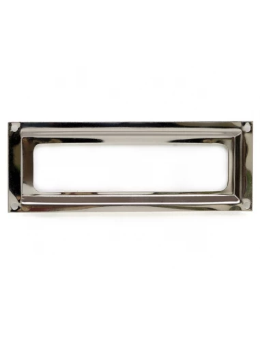 Boite 10 supports etiquette zamak 75x2mm chrome poli ref 7-3518 21