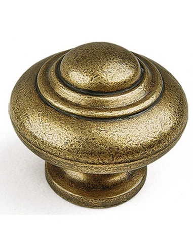 Boite 10 boutons zamak d30 vieux laiton ref 7-3112 32