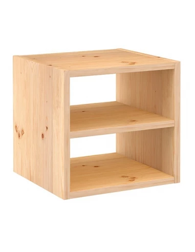 Étagère Modulaire 1 Cubes + Étagère Intermédiaire Pin Massif Dinamique Astigarraga