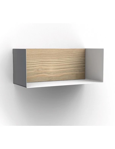 Etagere box 45 blanc acier et bois