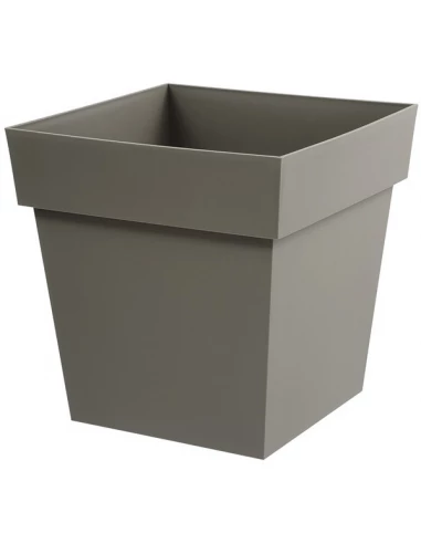 Pot toscane carre 38 litres - 13627 br t col taupe