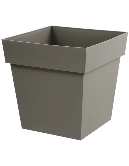 Pot toscane carre 38 litres - 13627 br t col taupe
