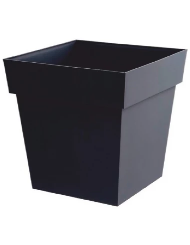 Pot toscane carre 51 litres - 13628 g ant col gris anthracite