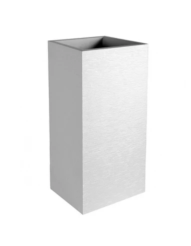 Pot carre haut blc ceruse graphit 31l ref 13738bl cer