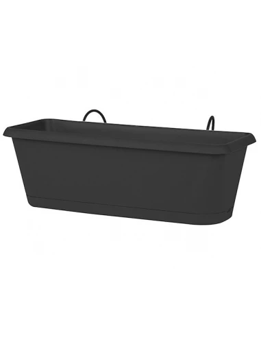Jardinieres chorus 50cm plateau et suspension incluse gris anthracite - EDA