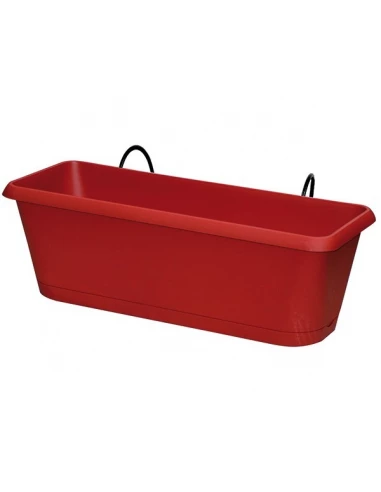 Jardinieres chorus 50cm plateau et suspension incluse rouge rubis - EDA