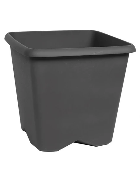 Pot de fleurs carre chorus 8,6 litres gris anthracite - EDA