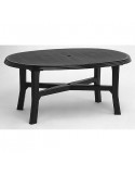 table ovale danubio 165cm anth ref.601659