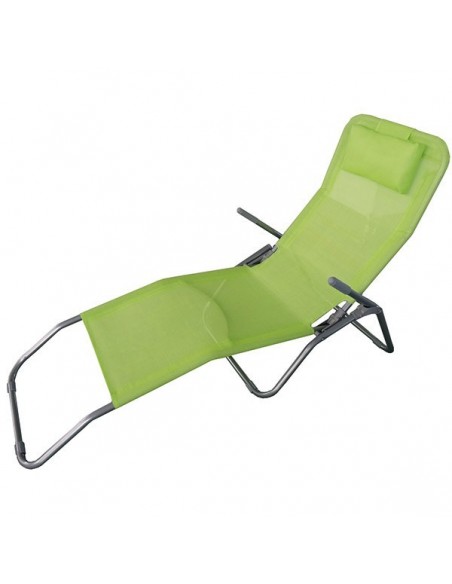 Chaise longue av coussin vert anis ref.chailo014