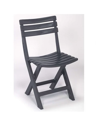 Chaise de jardin pliante birki gris anthracite - PROGARDEN