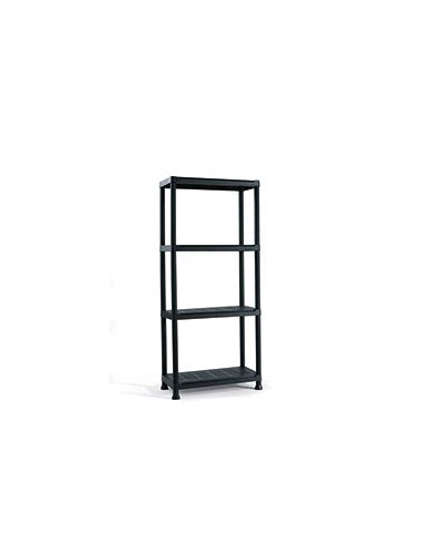 Etagere 4 tablettes resine ref 9503 noire hauteur 135 cm ABM