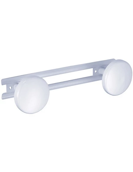 Patere 2 tetes epoxy blanc