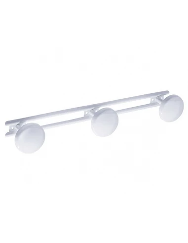 Patere 3 tetes epoxy blanc