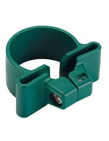 Colliers de serrage universel 4 pièces pour poteau de grillage rigide - vert - Dirickx industries