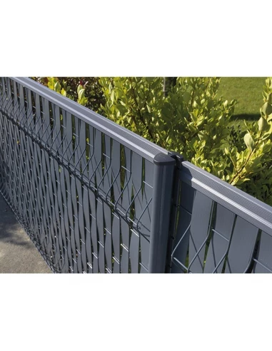 3 Lame de finitions pour grillage rigide lixo plus Hauteur 2.50m gris