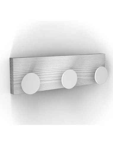 Patere naturalia x3 rond blanc-blanc