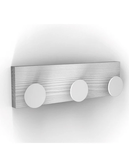 Patere naturalia x3 rond blanc-blanc