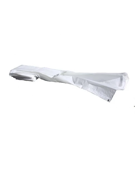 Bache blanche 1.76x3.41 m carton de 20 ref fence tarp 150 pour grille chantier