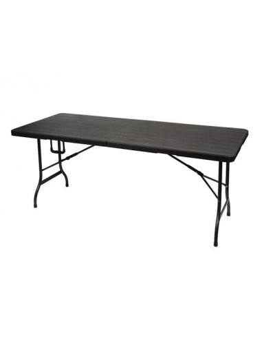 Table pliante - imitation bois - 180 x 75 x 74 cm