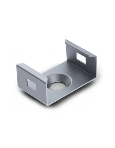 Support de montage pour profilé pour ruban led slimline 7 mm - acier à ressort - argent
