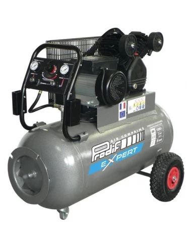 Compresseur mobile 100 l - 230v mono avec tableau regulation