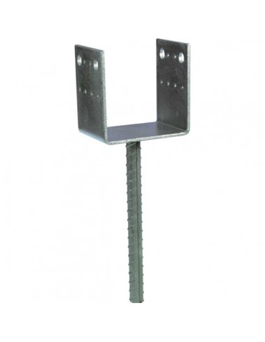 10 pied de poteau type u larg 70mm haut 126,5mm prof 70mm