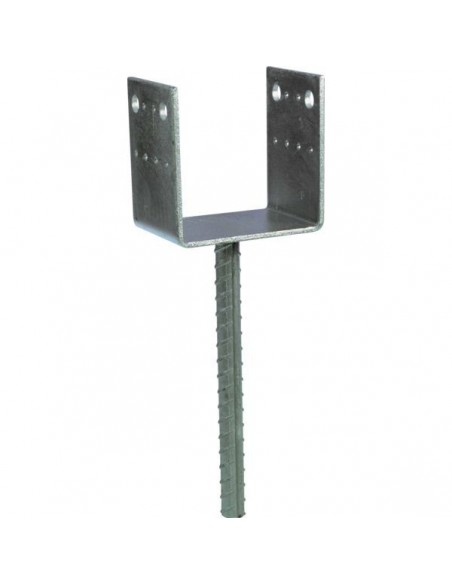 10 pied de poteau type u larg 70mm haut 126,5mm prof 70mm