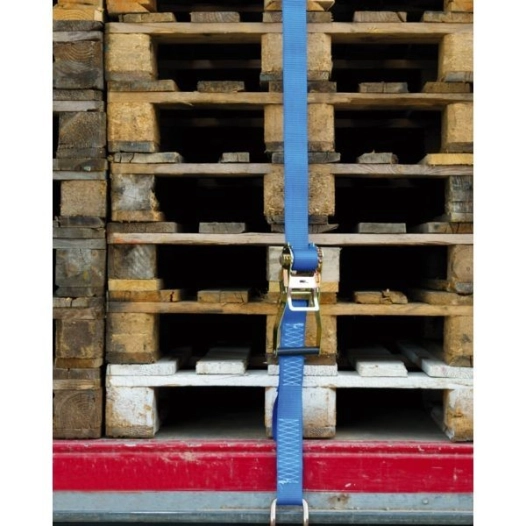 Sangle arrimage 2 parties 100% polyester 12m bleu 4t