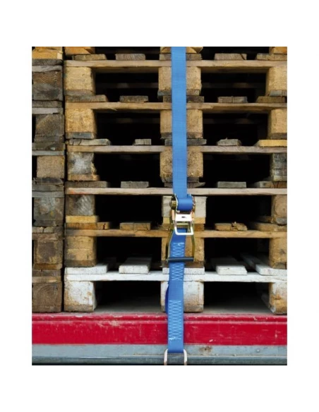 Sangle arrimage 2 parties 100% polyester 12m bleu 4t