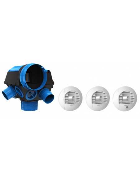 Kit vmc hygrocosy hygroreglable 412294 basse consommation t3-t7 à piles atlantic