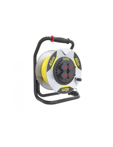 Enrouleur de câble néoprène 40 mètres 3G2.5 avec système anti-torsion IP44 - STANLEY FATMAX